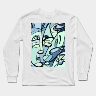 portrait cubism Long Sleeve T-Shirt